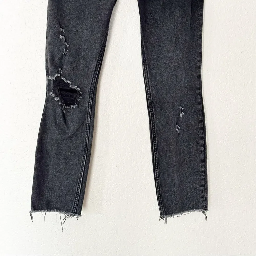 Abercrombie & Fitch Jeans Womens The‎ Skinny High Rise Distressed Black Size 25
